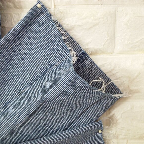 DG2 Diane Gilman Denim Mom Jeans -18WT Hickory Stripe Comfort Cropped Pants Blue - Picture 15 of 15